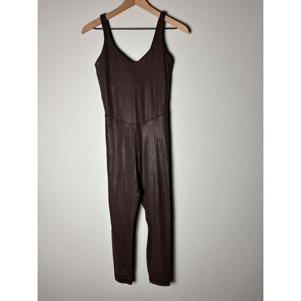 Lululemon Align Ribbed Bodysuit 25 *Shine Espresso Radiate Foil Size 6 LW1ETJS